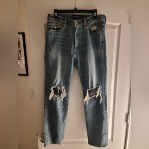 Abercrombie Vintage Stretch 90s Straight Ripped Jeans